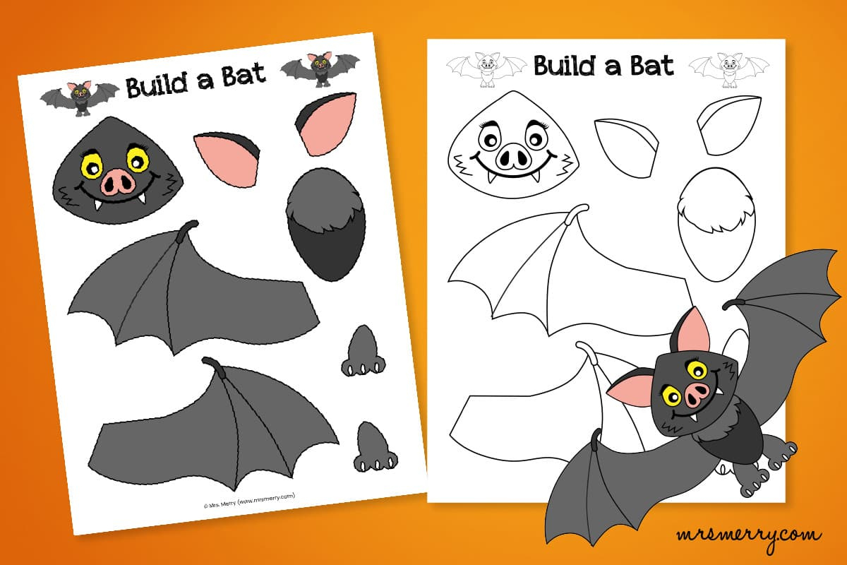 Build A Bat Printable &amp; Free Templates | Mrs. Merry in Free Printable Bat Writing Paper
