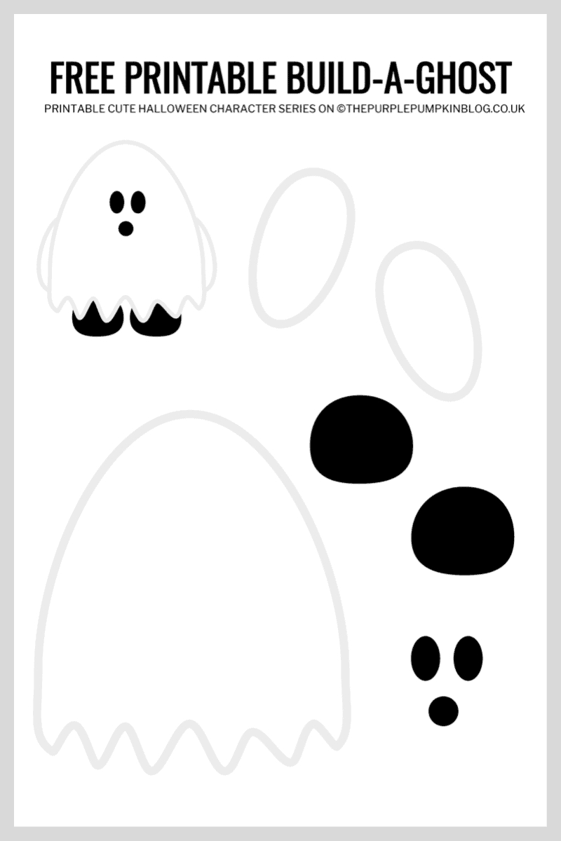 Build-A-Ghost! Free Printable Halloween Paper Ghost Template intended for Free Printable Halloween Paper Crafts