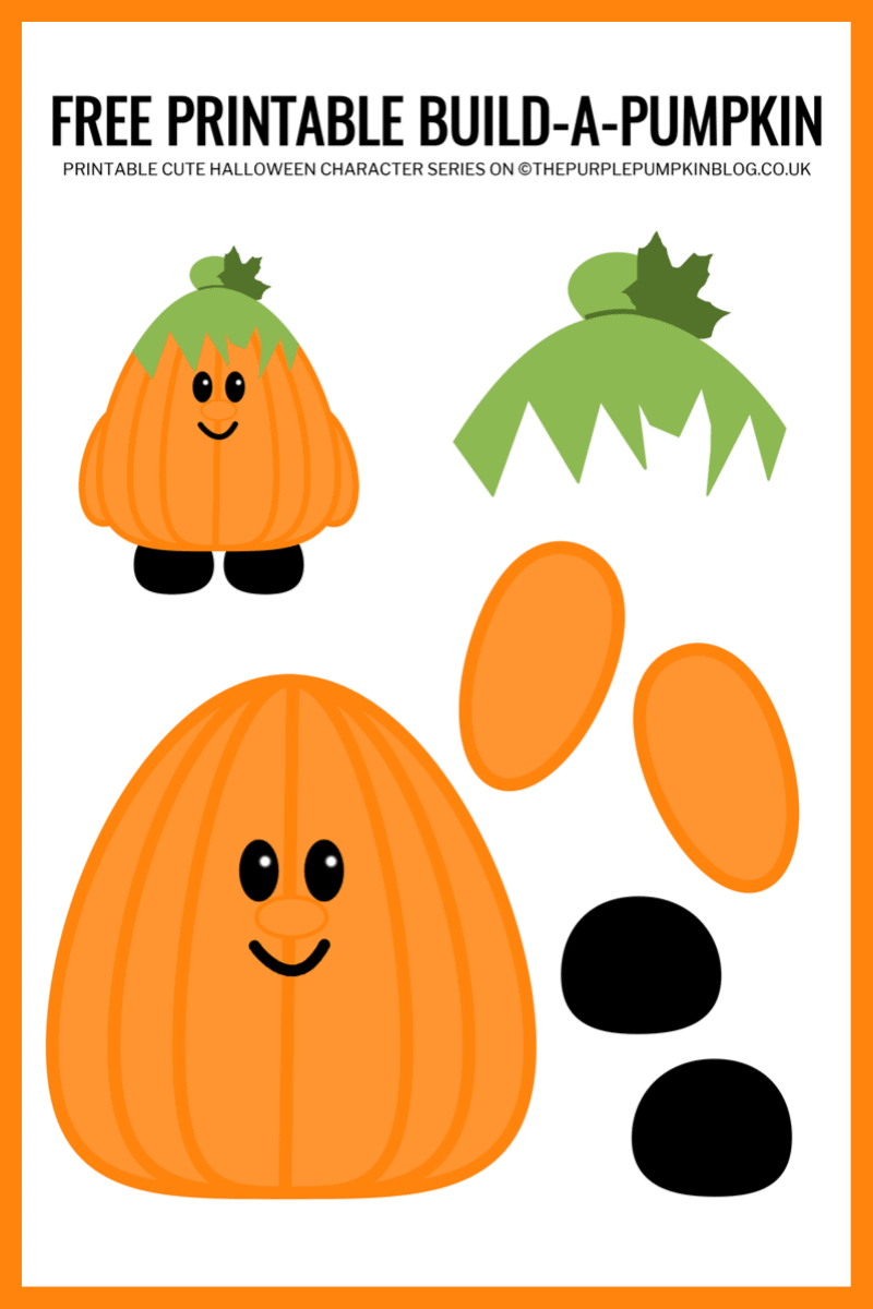 Build-A-Pumpkin! Free Printable Halloween Paper Craft For Kids throughout Free Halloween Pumpkin Printables