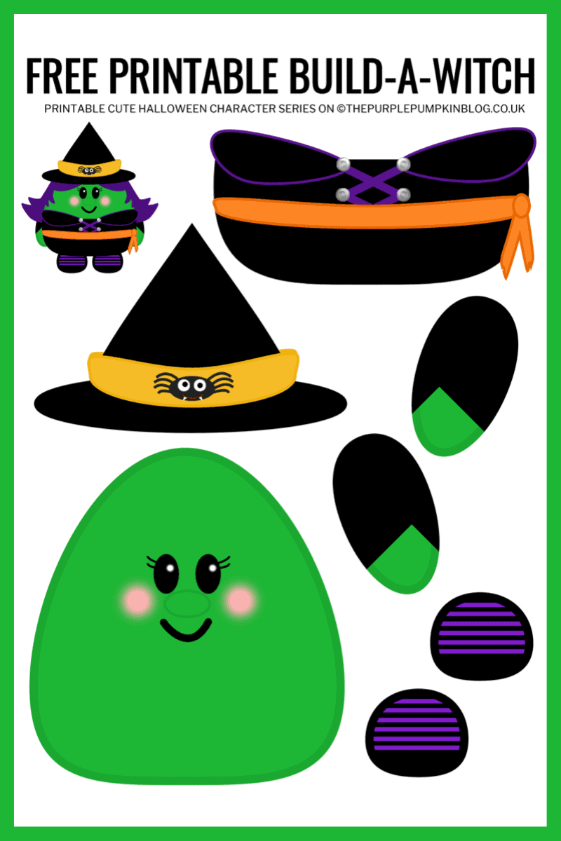 Build-A-Witch! Free Printable Halloween Paper Craft For Kids within Free Printable Halloween Paper Crafts