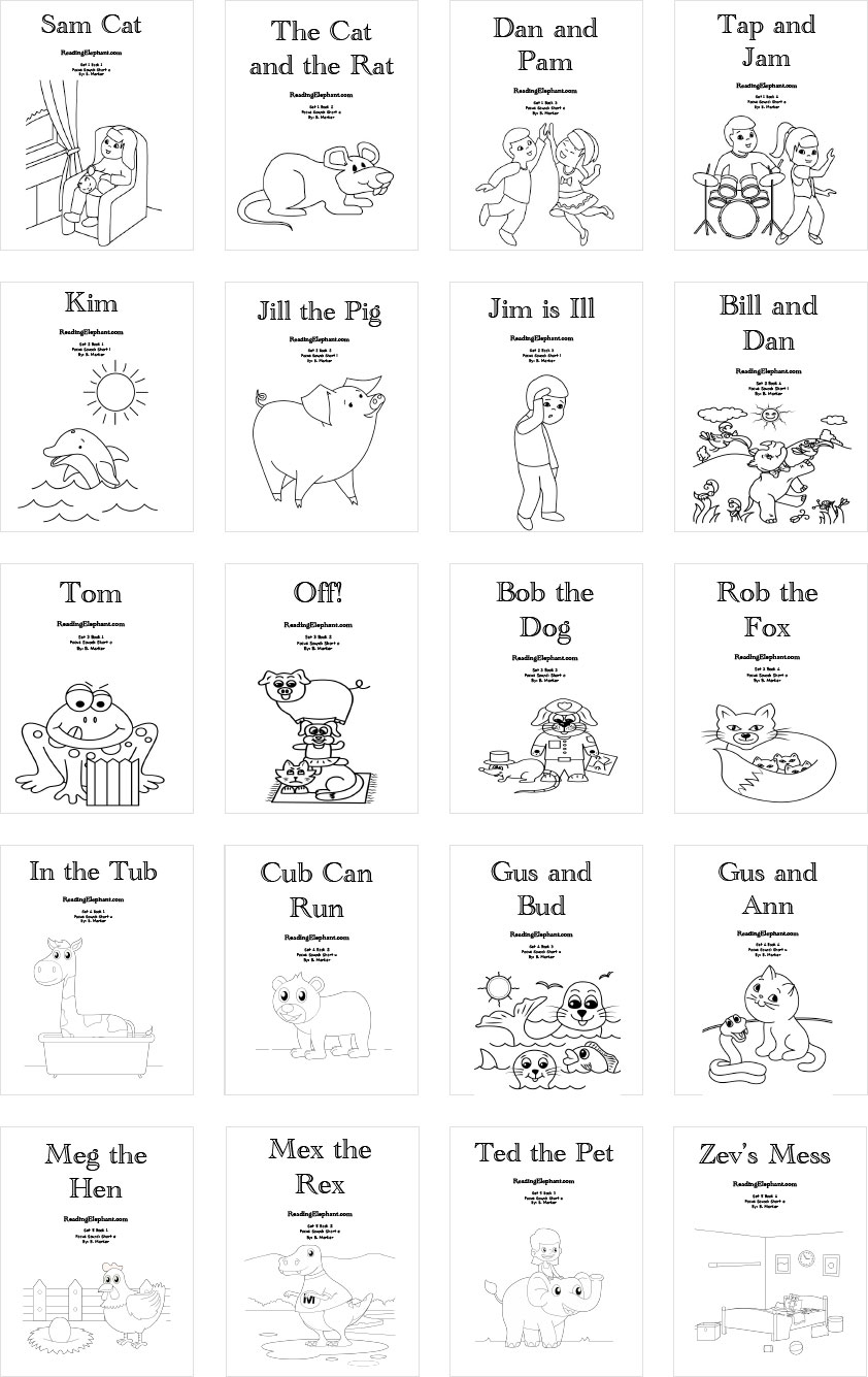 Bundle Special - Printable Phonics Books - Reading Elephant for Free Printable Phonics Books