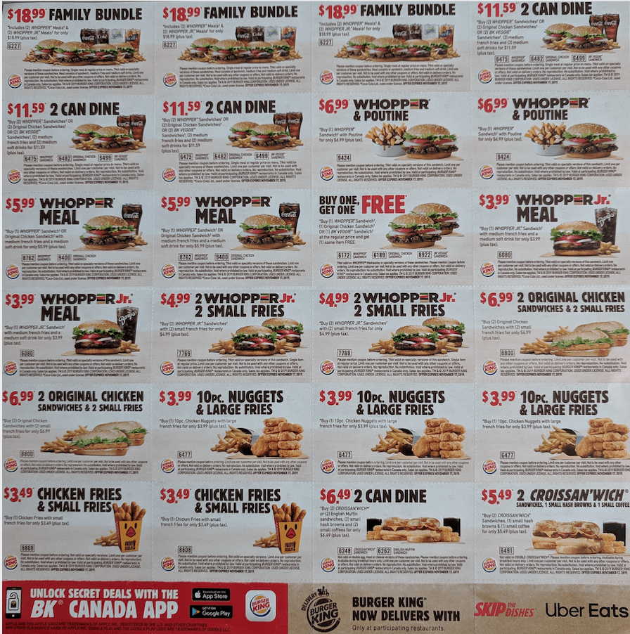 Burger King Mailer Coupons: Buy One Whopper, Get One Free, Whopp with regard to Free Printable Coupons Ontario