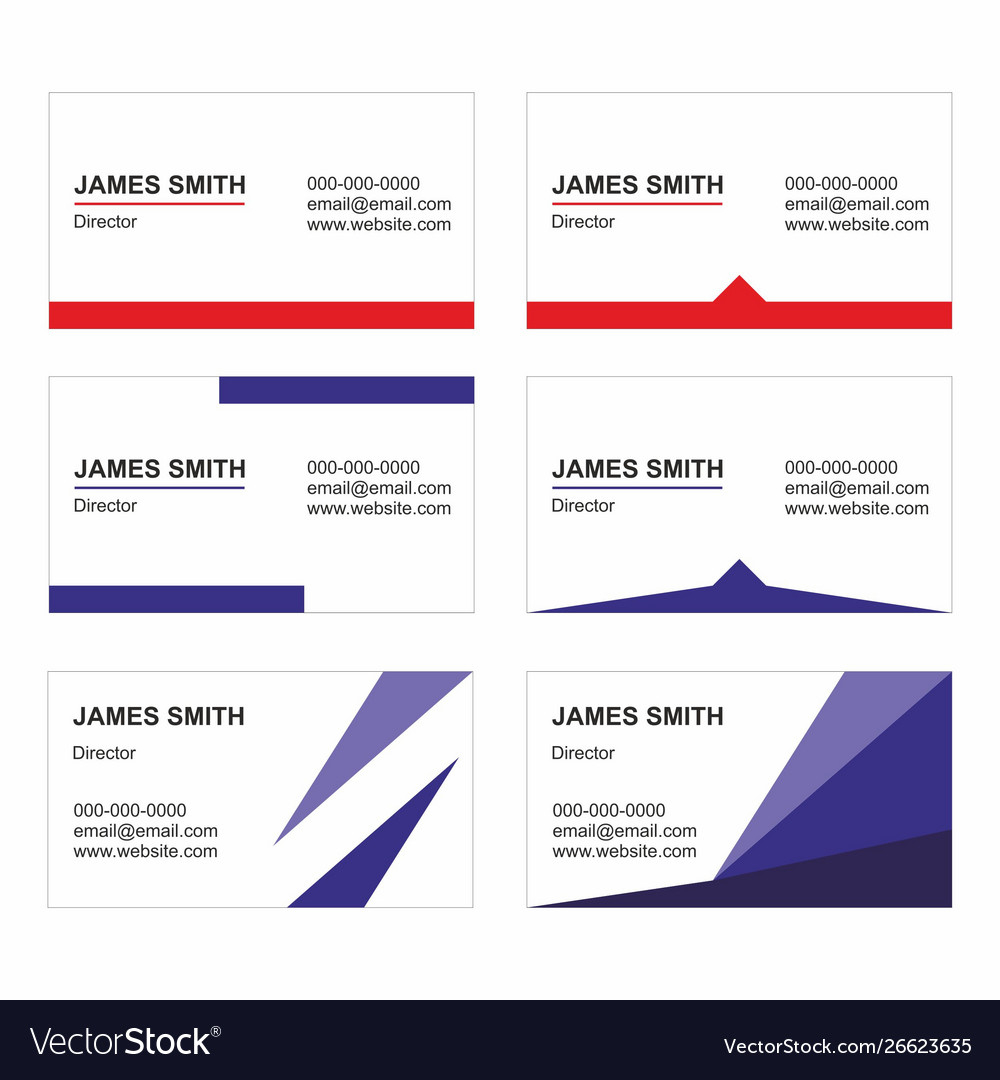 Business Card Templates Set - Printable Royalty Free Vector for Free Printable Business Card Templates