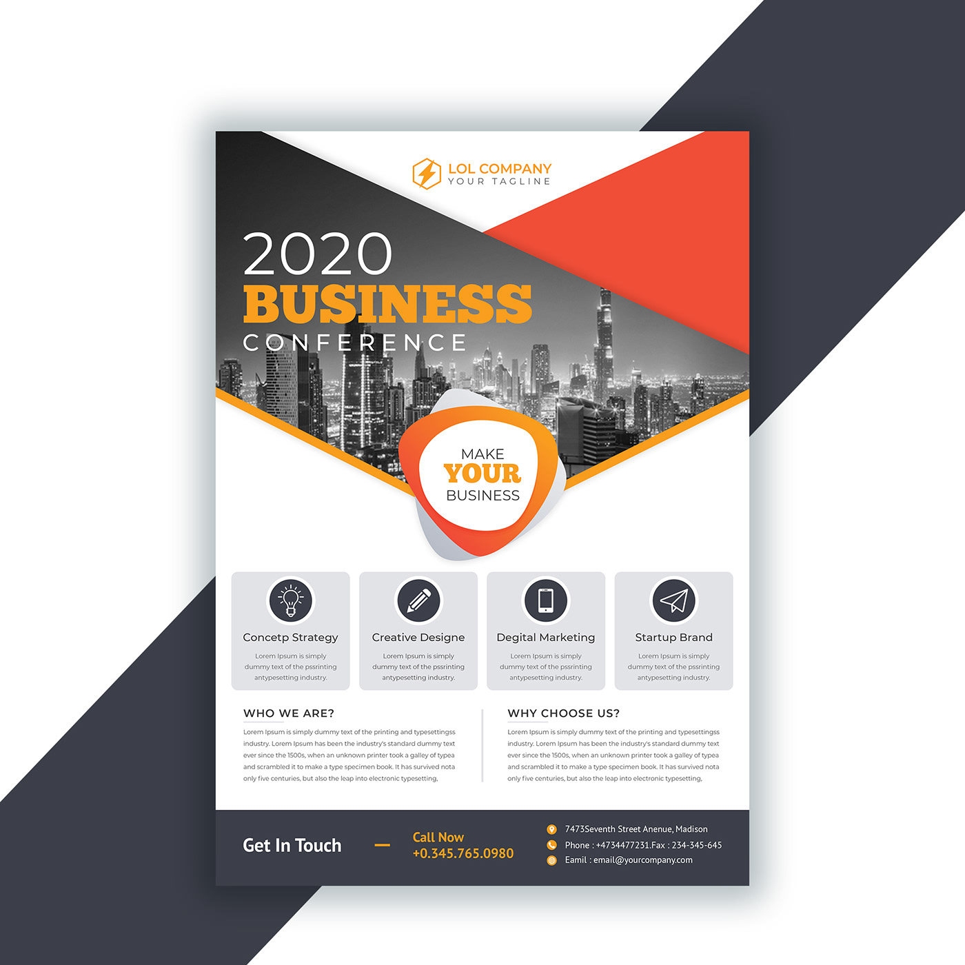 Business Conference Flyer Template :: Behance within Business Flyer Templates Free Printable