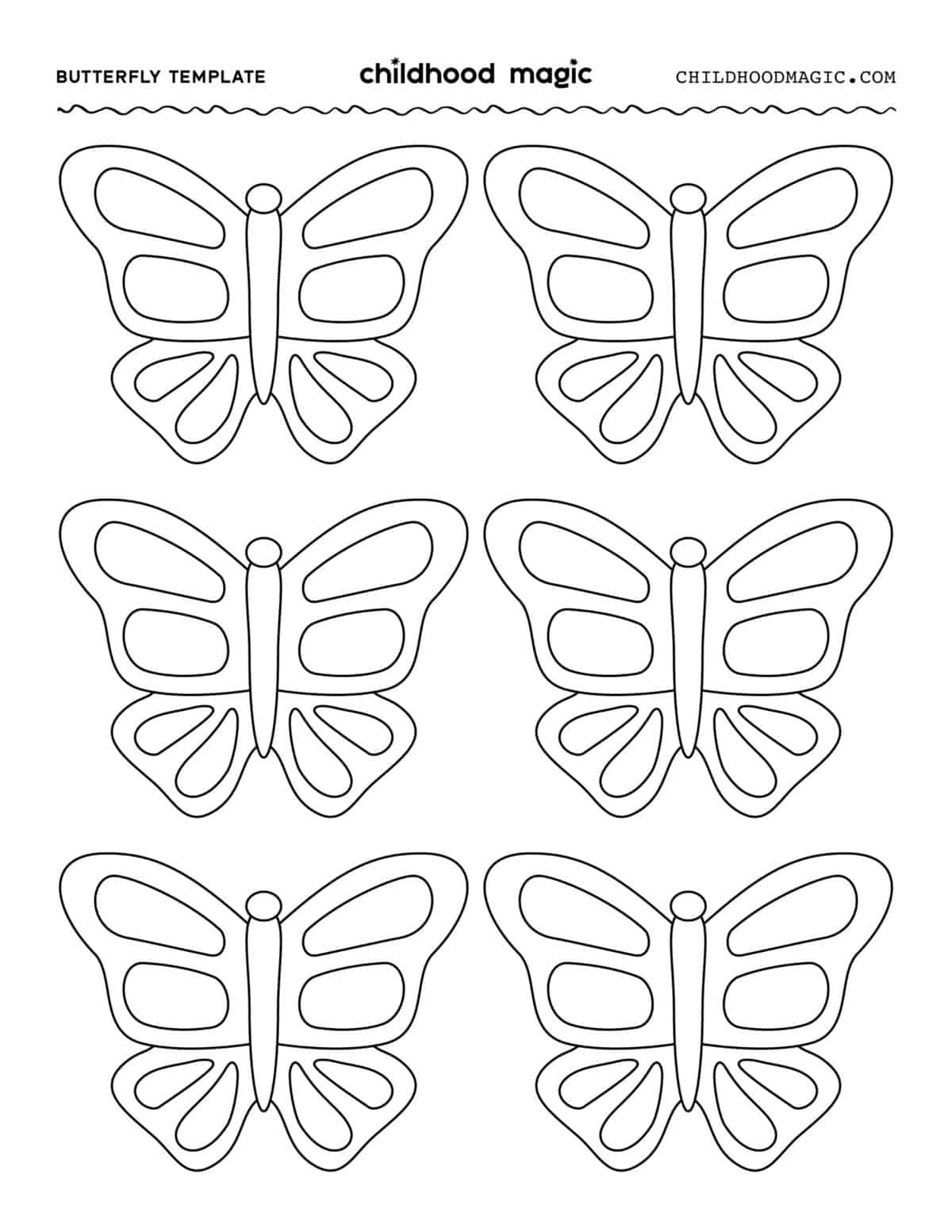 Butterfly Template - Childhood Magic with Free Printable Butterfly Cutouts