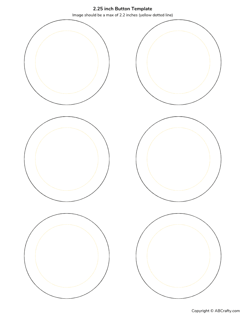 Button Template In 4 Sizes - Free Download - Ab Crafty in Free Printable Button Templates