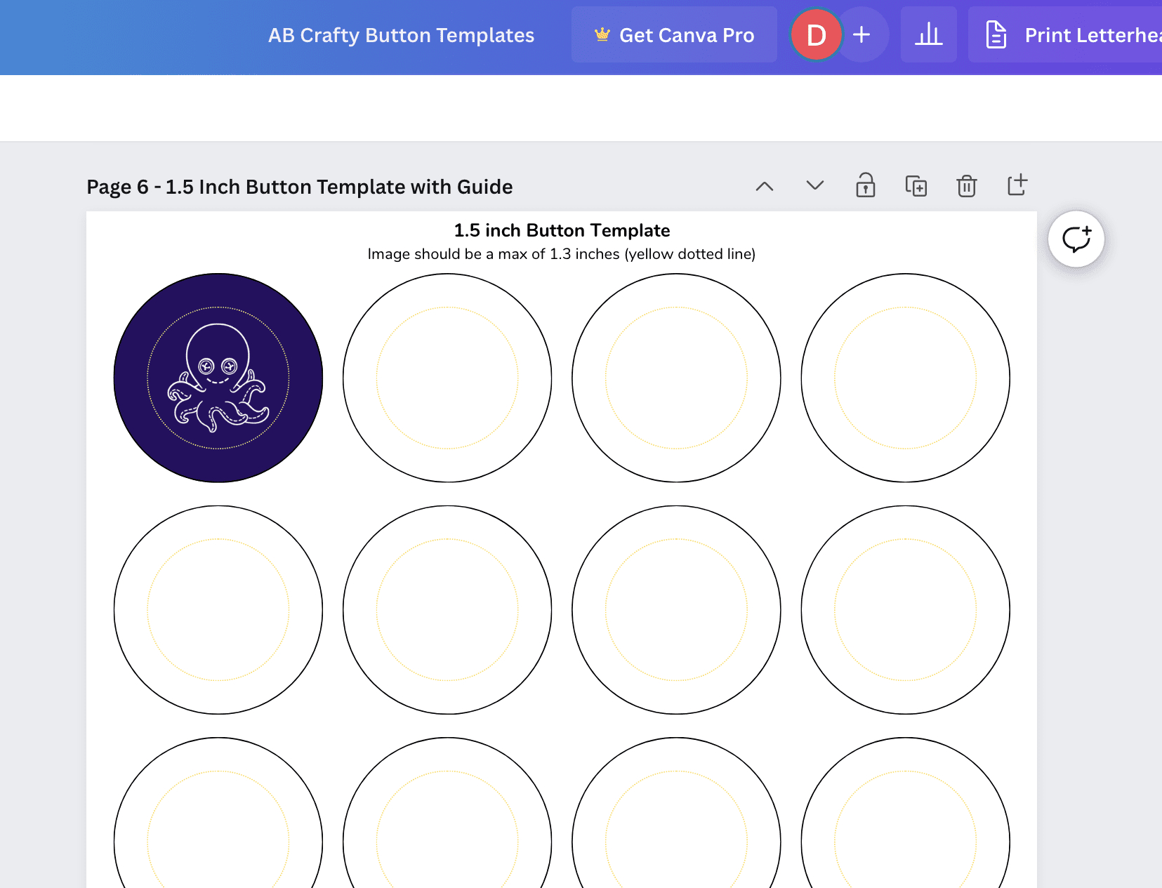 Button Template In 4 Sizes - Free Download - Ab Crafty intended for Free Printable Button Templates