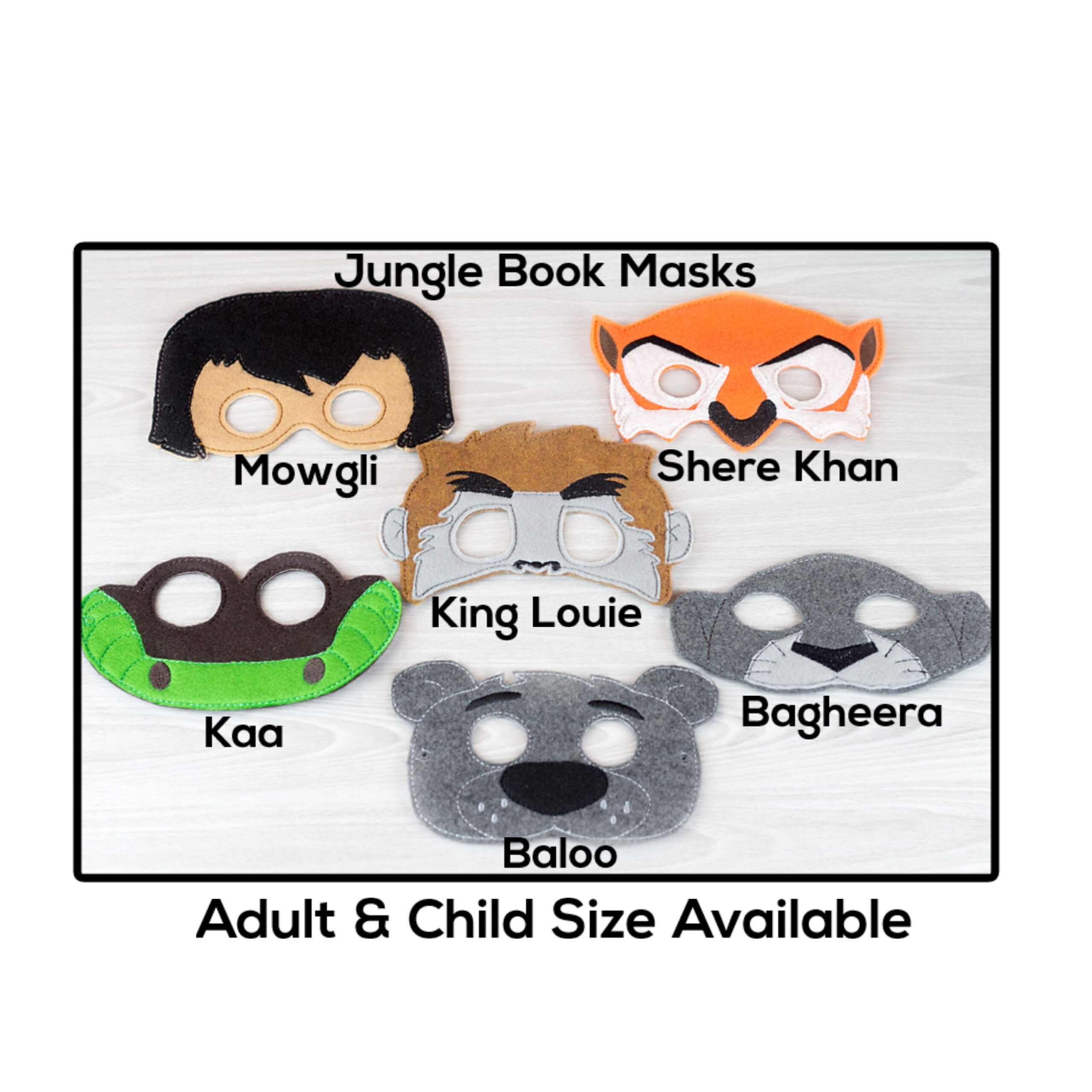 Buy Jungle Book Mask Online In India - Etsy India with Free Printable Jungle Book Masks