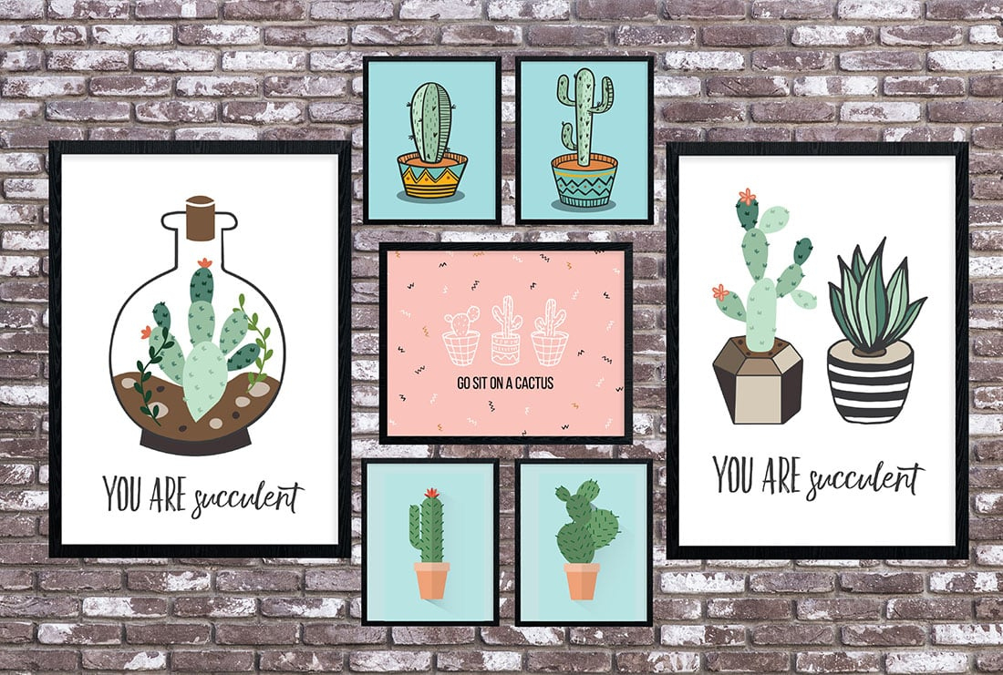 Cactus Art Roundup: 55 Awesome Free Printables • Little Gold Pixel intended for Free Printable Cactus