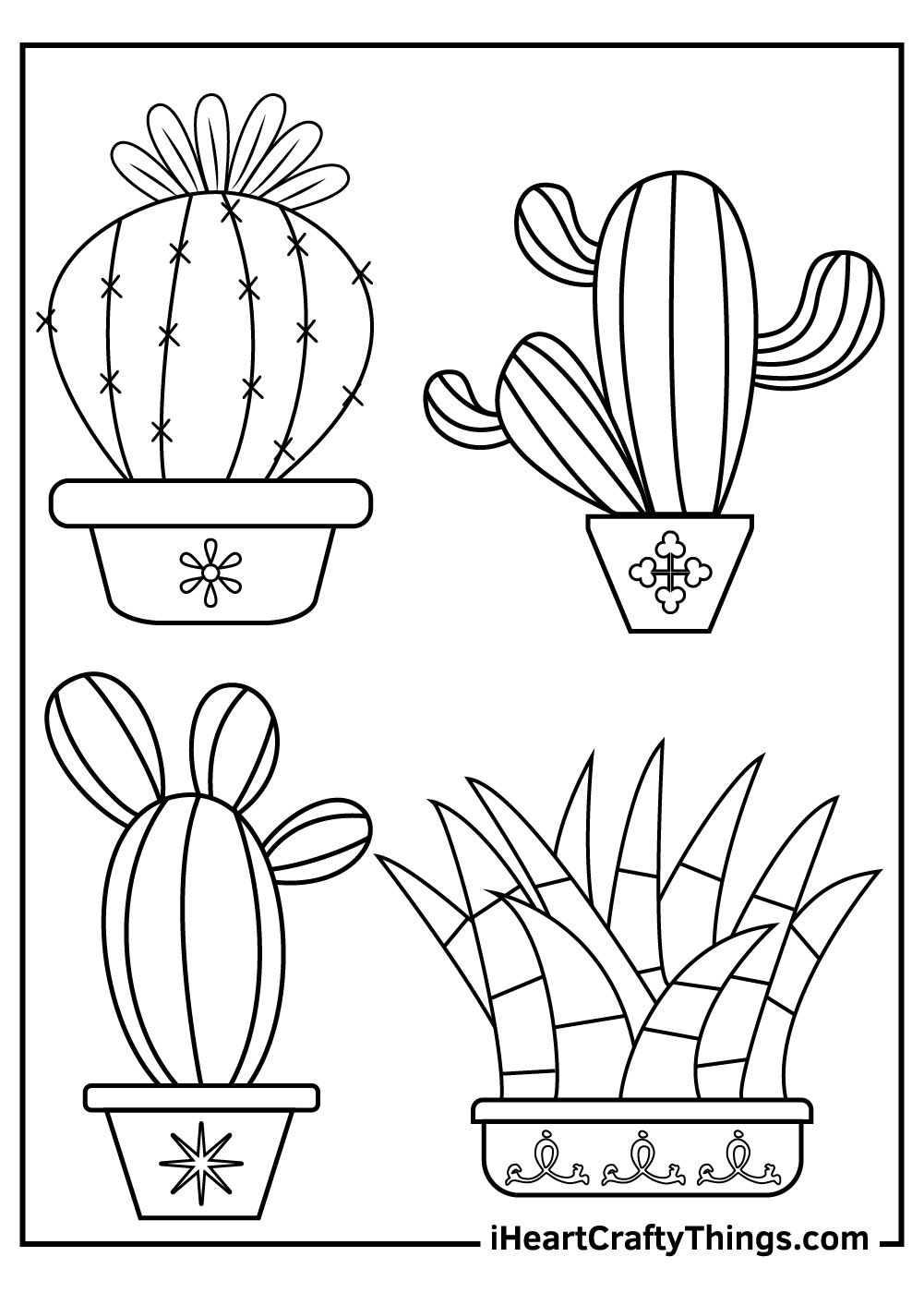 Cactus Coloring Pages (Updated 2024) inside Free Cactus Printable
