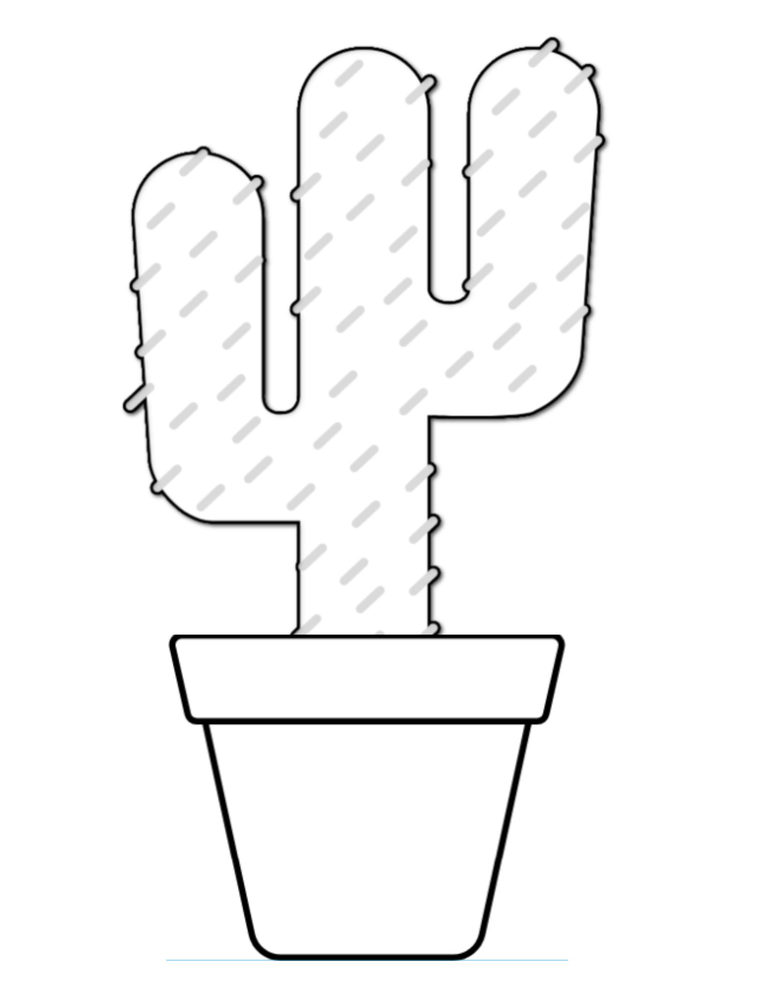 Cactus Craft For Kids With Free Cactus Printable regarding Free Printable Cactus