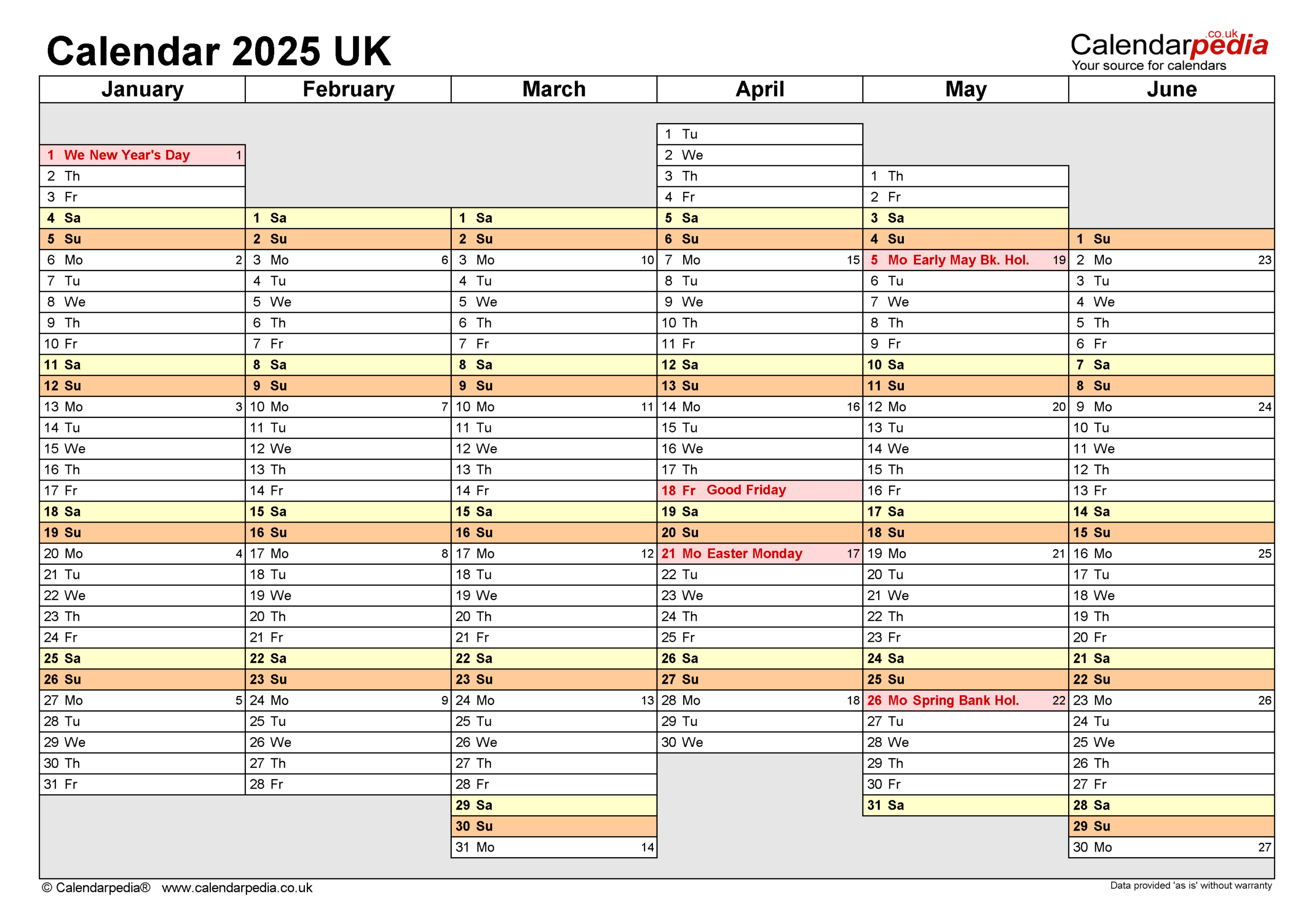 Calendar 2025 (Uk) - Free Printable Pdf Templates in Free Printable Planner 2025