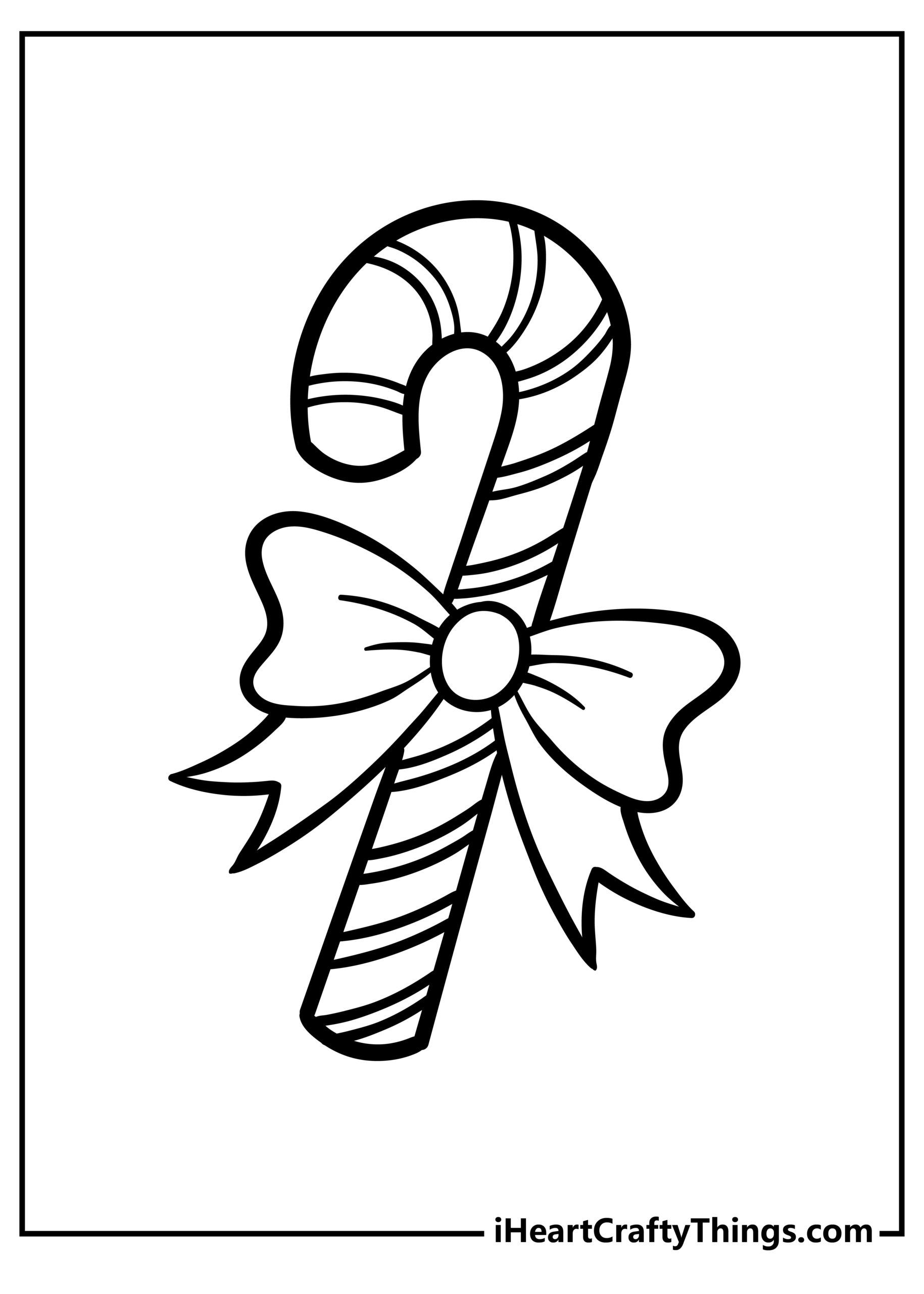 Candy Cane Coloring Pages (100% Free Printables) pertaining to Free Printable Candy Cane