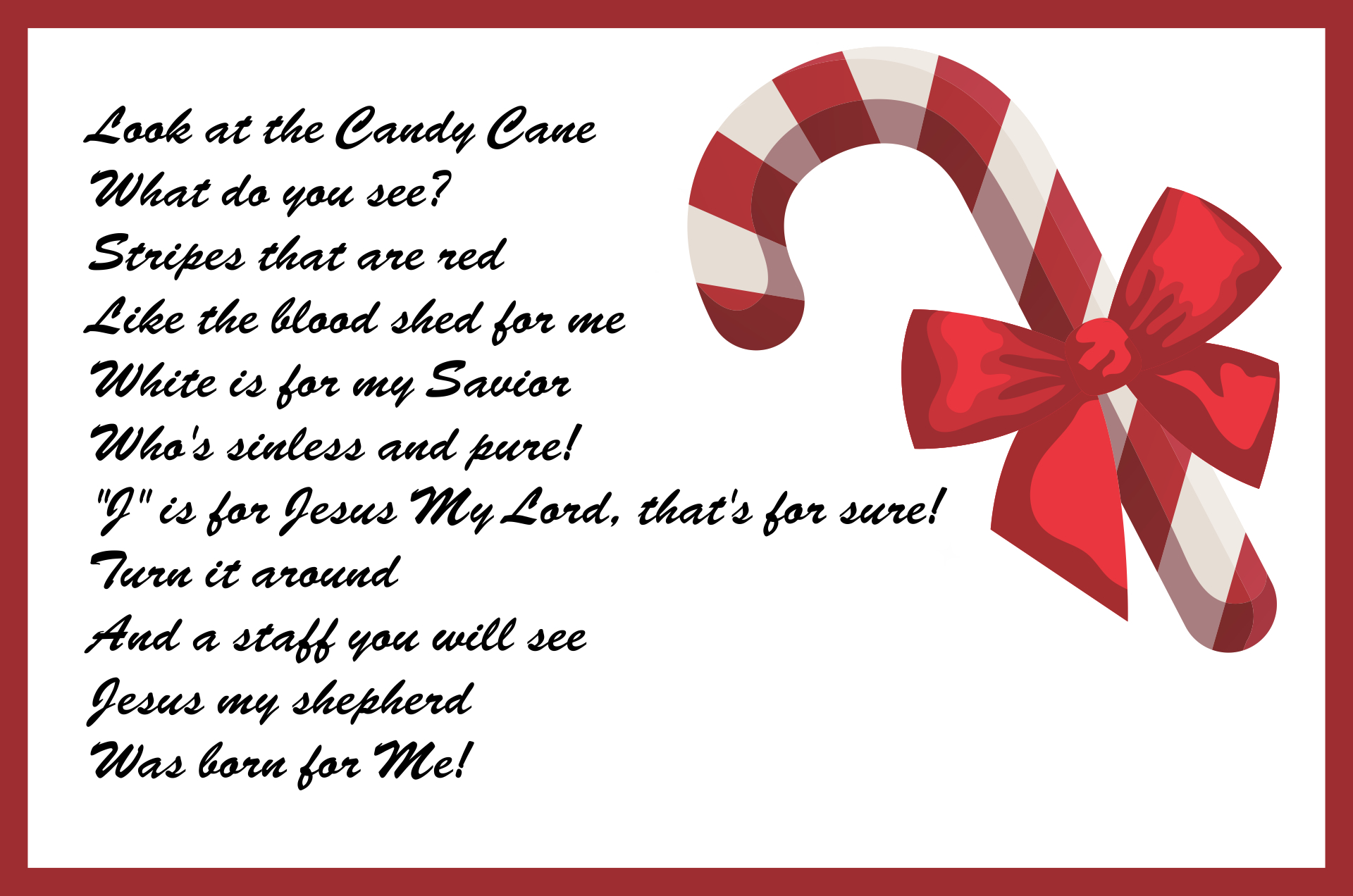 Candy Cane Story - 10 Free Pdf Printables | Printablee | Candy within Free Printable Candy Cane Poem