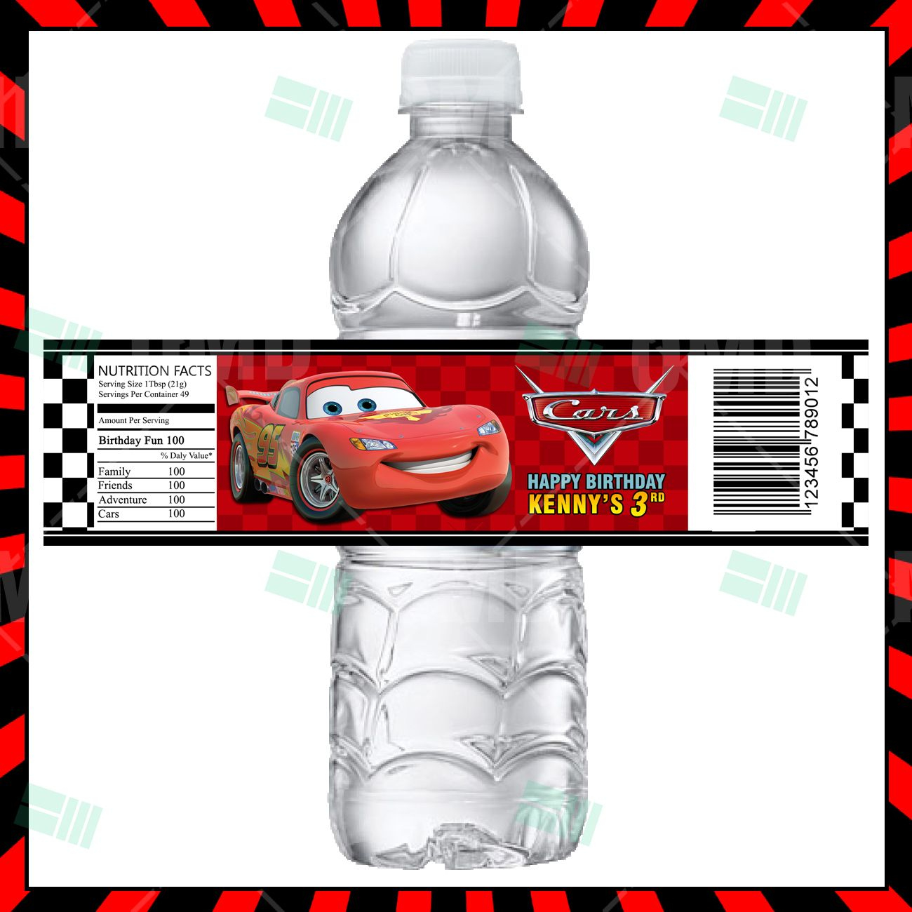 Cars Cartoon Party Bottle Labels | Bottle Labels, Happy Birthday for Free Printable Disney Cars Water Bottle Labels