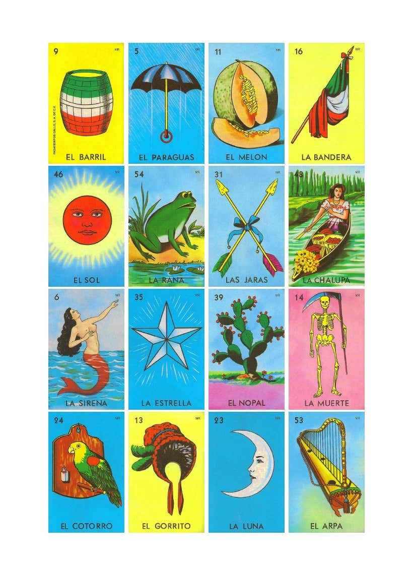 Cartasnormal4X4_11_20.Pdf | Loteria Cards, Loteria, Collage Template with Free Printable Loteria Cards