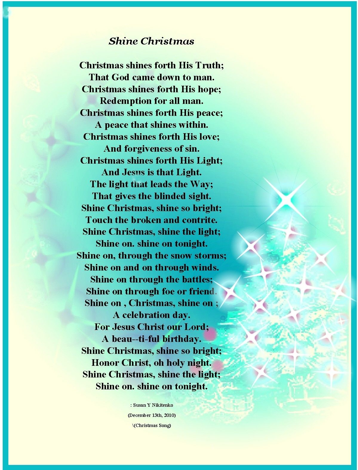 Celebrate Christmas With Inspirational Christian Poems inside Free Printable Christian Christmas Poems