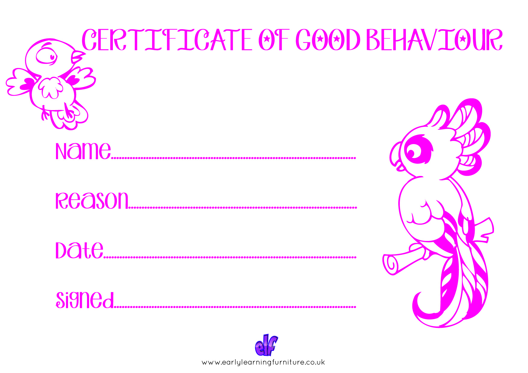 Certificates And Awards - Free Printable Teaching Resources throughout Good Behaviour Certificates Free Printable