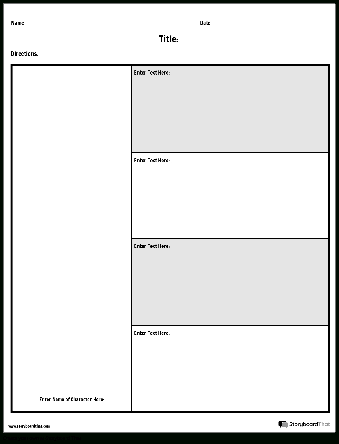 Character Map Worksheet Template At Storyboardthat within Free Printable Character Map