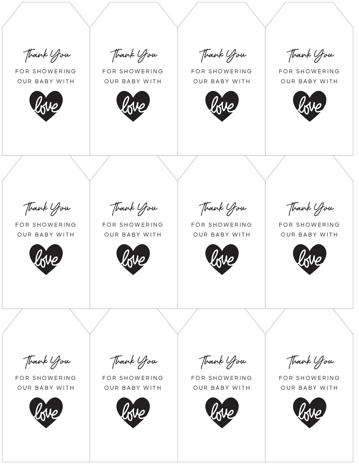Charming Baby Shower Favor Tags: Free Printable For Your Thank You pertaining to Free Printable Baby Shower Gift Tags
