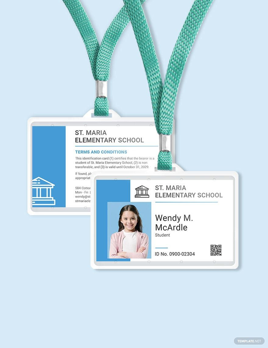 Child Id Card Template In Publisher, Illustrator, Word, Psd, Pages throughout Free Printable Child Identification Card