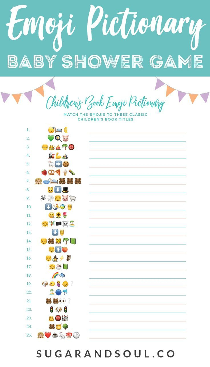 Children&amp;#039;S Book Emoji Pictionary Baby Shower Game Printable | Free intended for Emoji Baby Shower Game Free Printable
