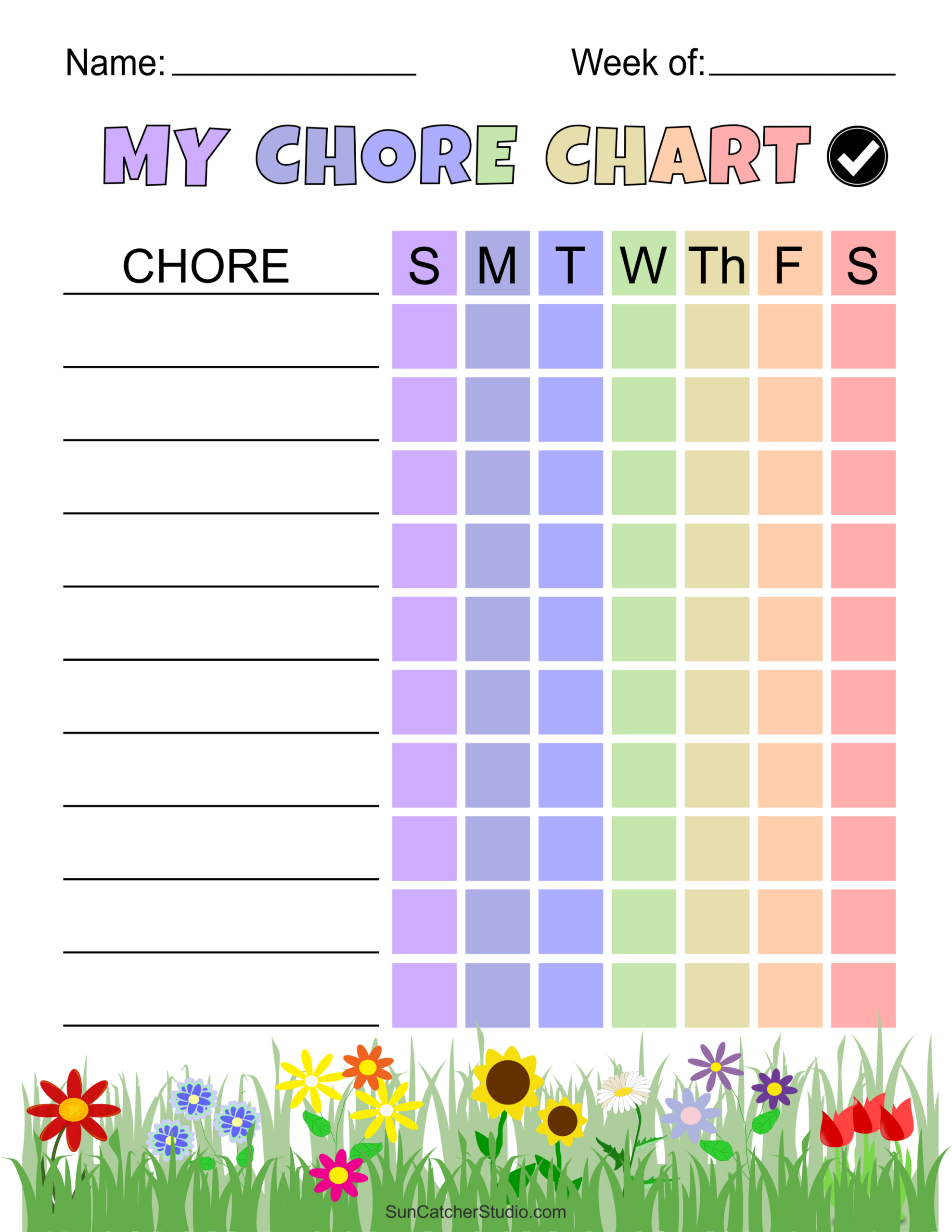 Chore Charts (Printable, Editable Daily &amp;amp; Weekly Templates) – Diy inside Free Printable Charts And Lists