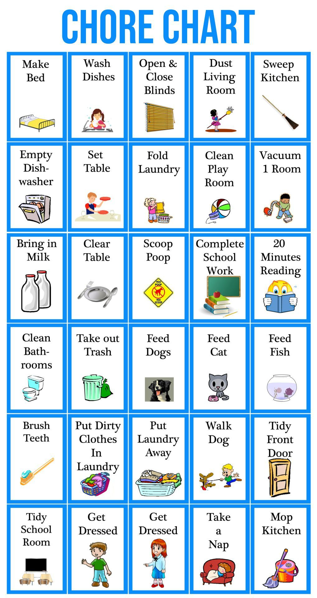 Chore Clip Art - 10 Free Pdf Printables | Printablee | Kids Chore intended for Free Printable Preschool Clip Art