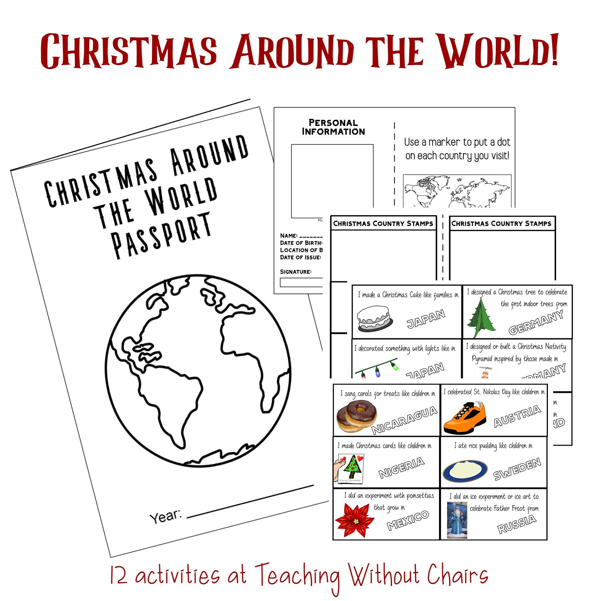 Christmas Around The World For Kids Activities -- Homeschooling regarding Christmas Around The World Free Printables