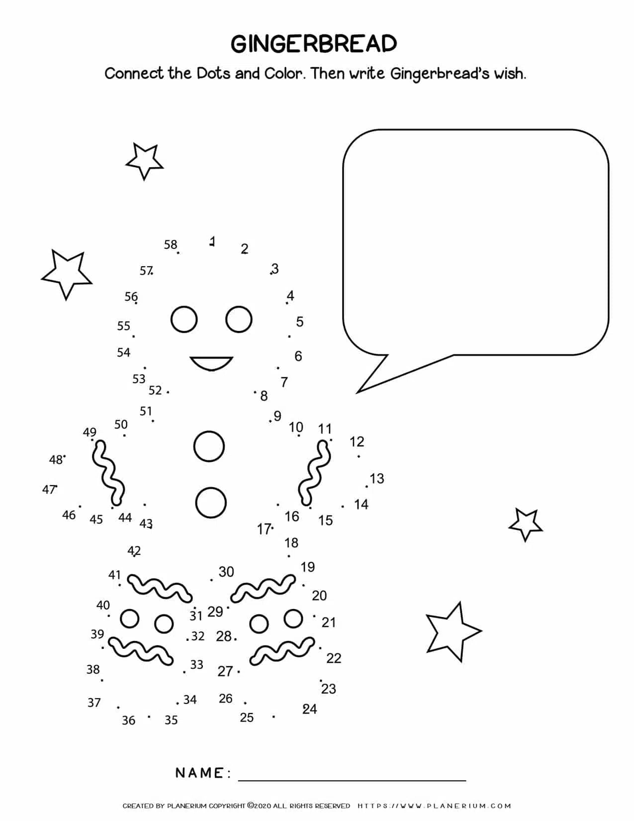 Christmas Dot To Dot Gingerbread Man | Free Worksheet | Planerium inside Free Printable Connect The Dots Christmas Worksheets