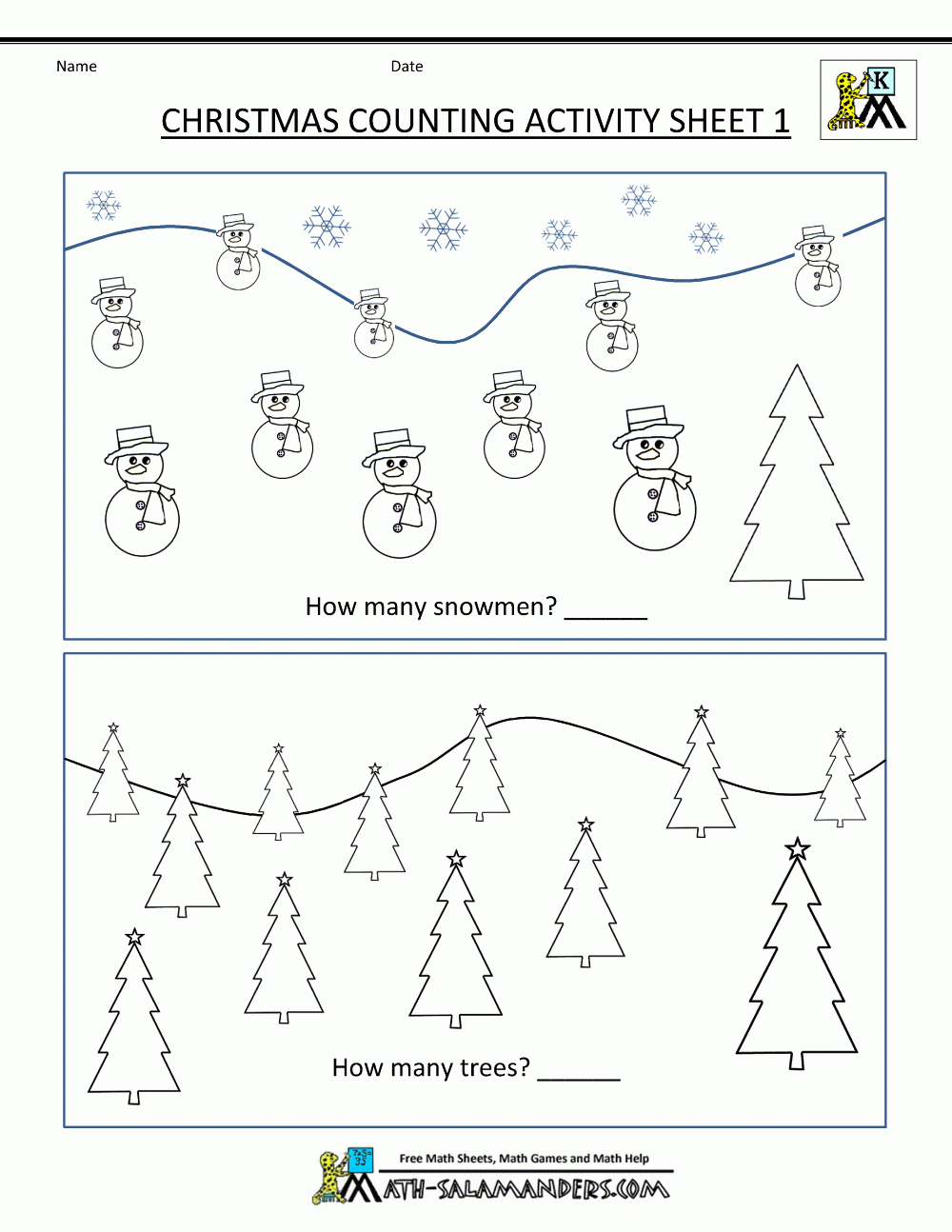 Christmas Maths Worksheets for Free Printable Christmas Maths Worksheets KS1