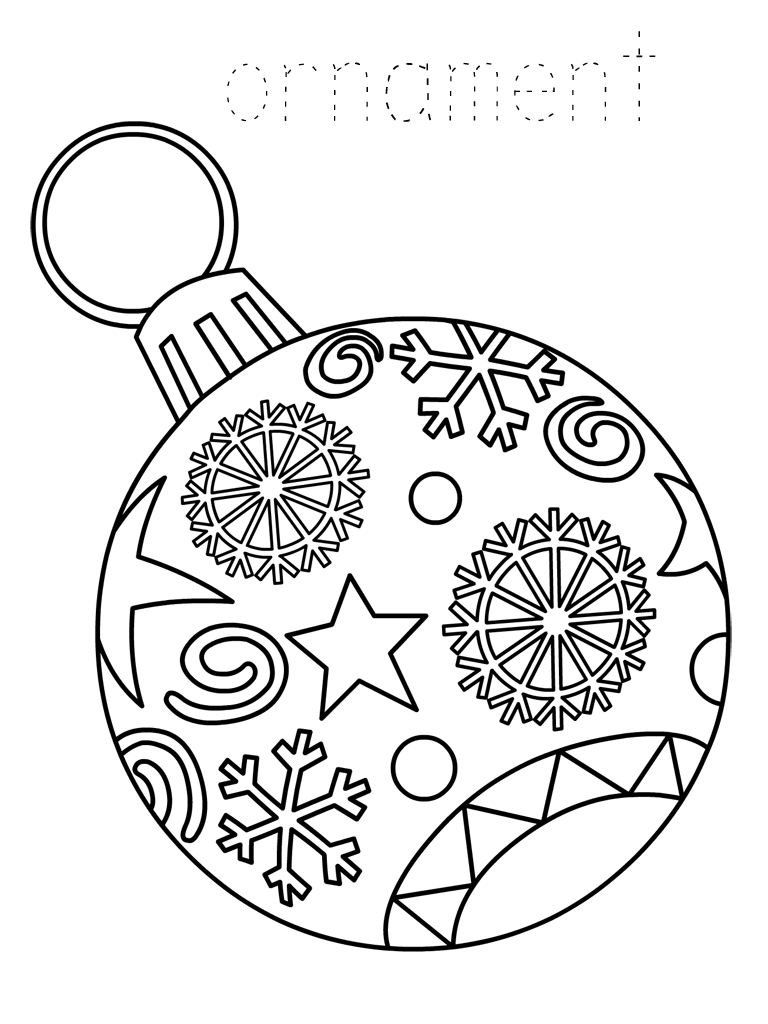 Christmas Ornament Coloring Pages - Best Coloring Pages For Kids regarding Free Printable Christmas Ornament Coloring Pages