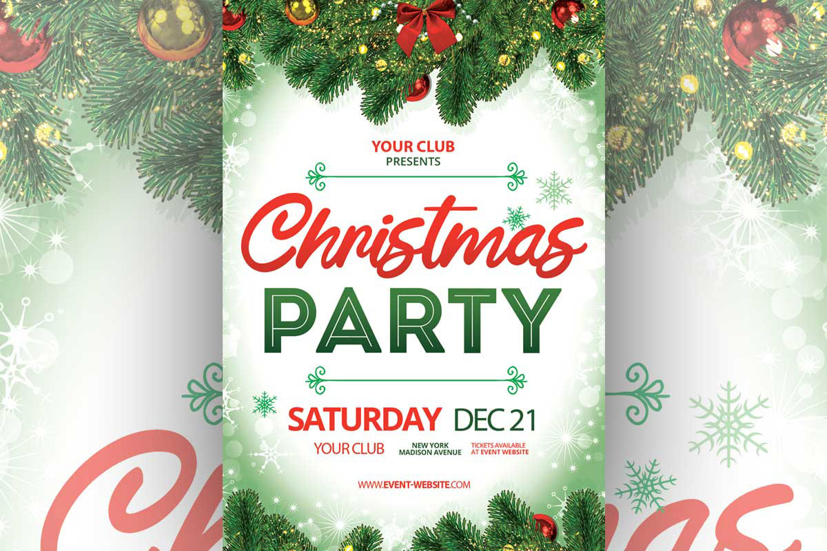 Christmas Party Flyer Template Free Download - Creativetacos intended for Free Printable Christmas Party Flyer Templates