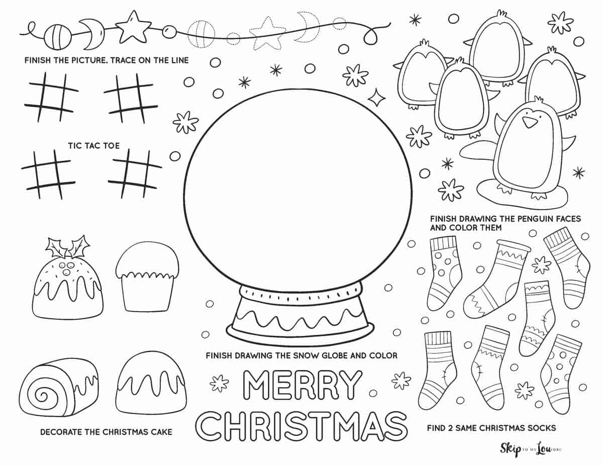 Christmas Placemats | Skip To My Lou pertaining to Free Printable Christmas Placemats For Adults