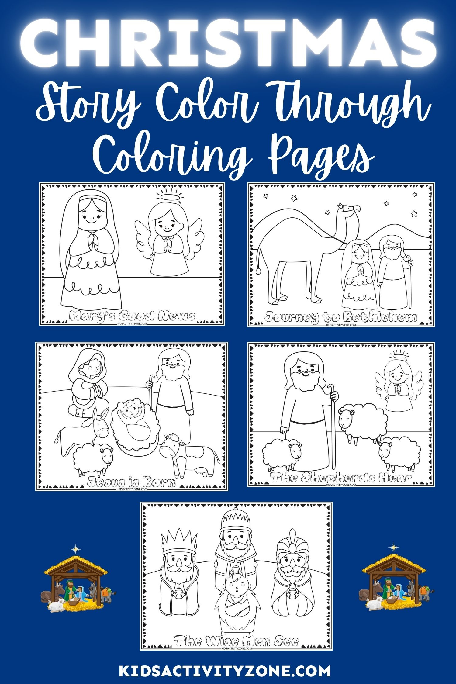 Christmas Story Coloring Pages - (Nativity) - Kids Activity Zone with Free Printable Nativity Story