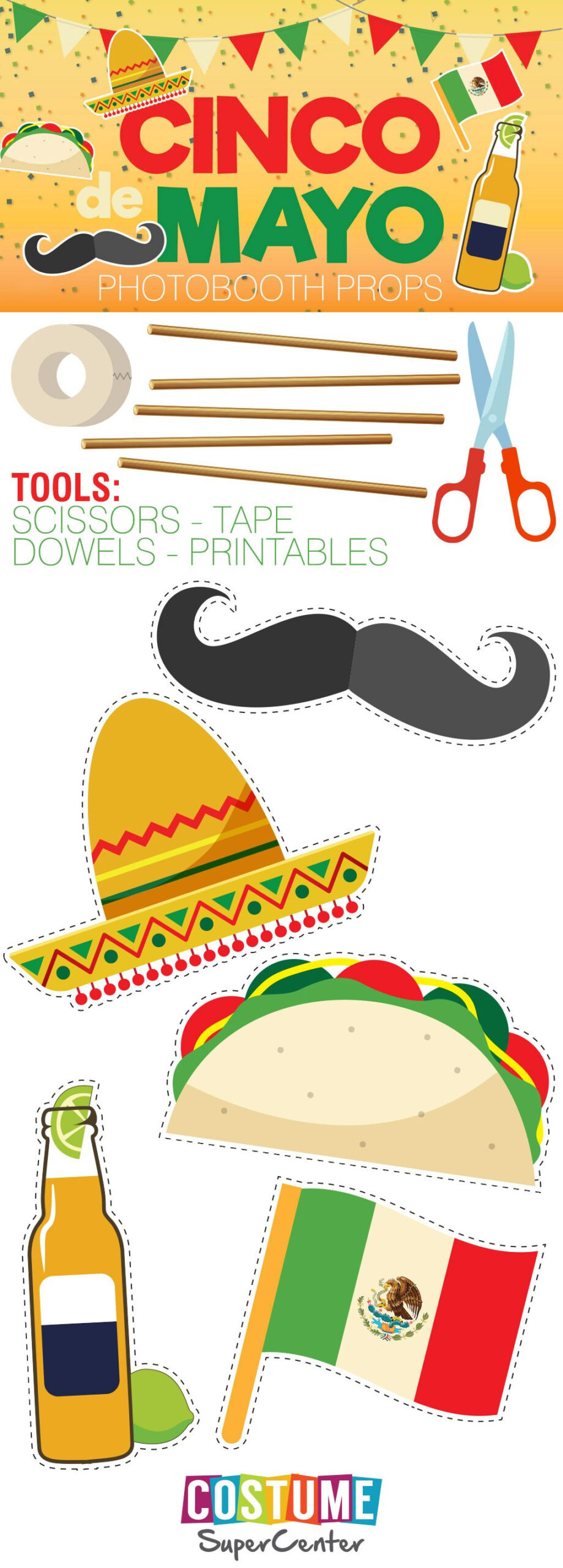 Cinco De Mayo Printable Photo Booth Props | Costume Supercenter pertaining to Free Printable Cinco De Mayo Photo Booth Props