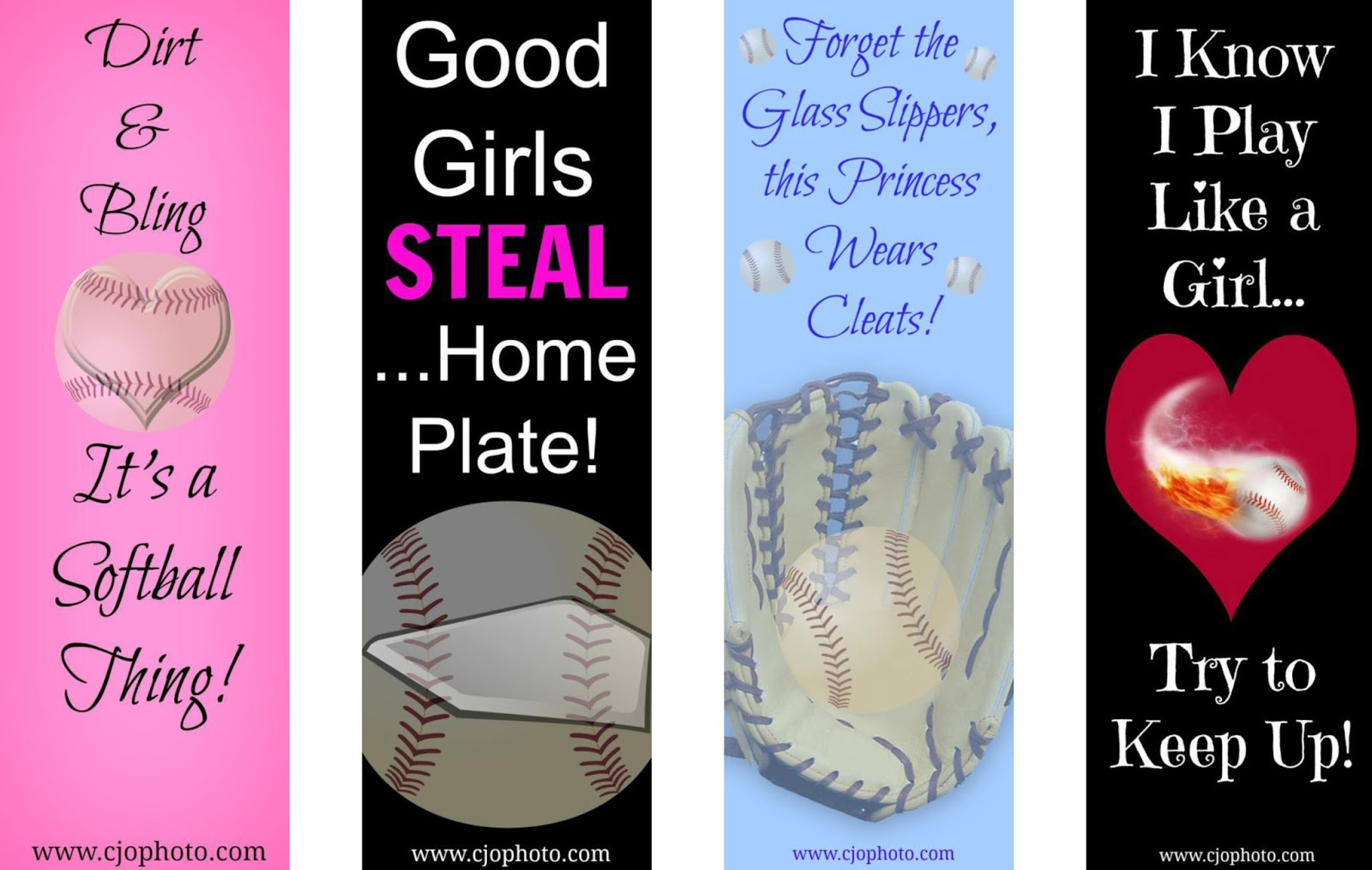 Cjo Photo: Printable Bookmarks: Softball for Free Printable Softball Pictures