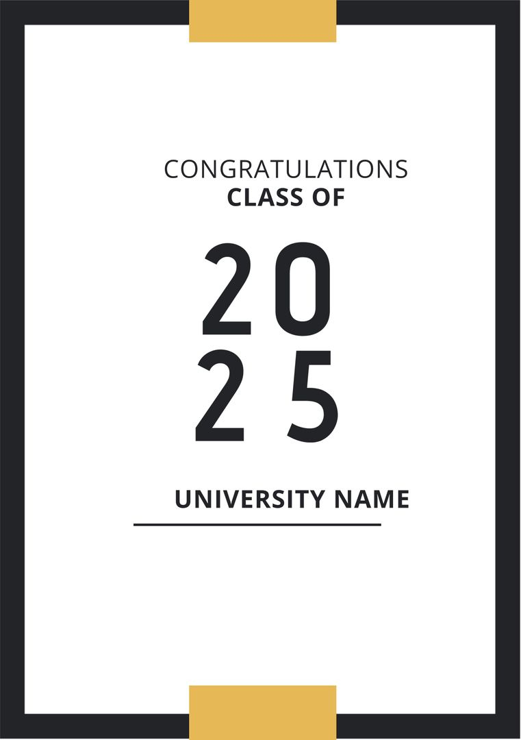 Class Of 2025 Template For Graduation And Event Memorabilia. From with regard to Free Graduation Printables 2025
