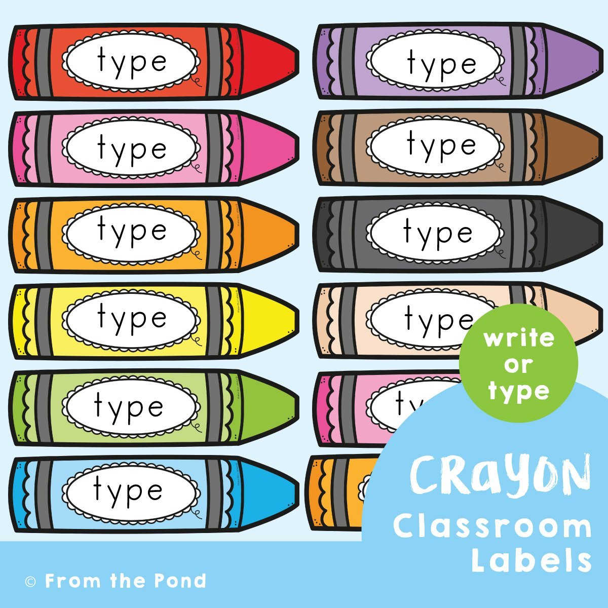 Classroom Labels To Organize Your Classroom Equipment. — From The Pond in Free Printable Classroom Labels With Pictures