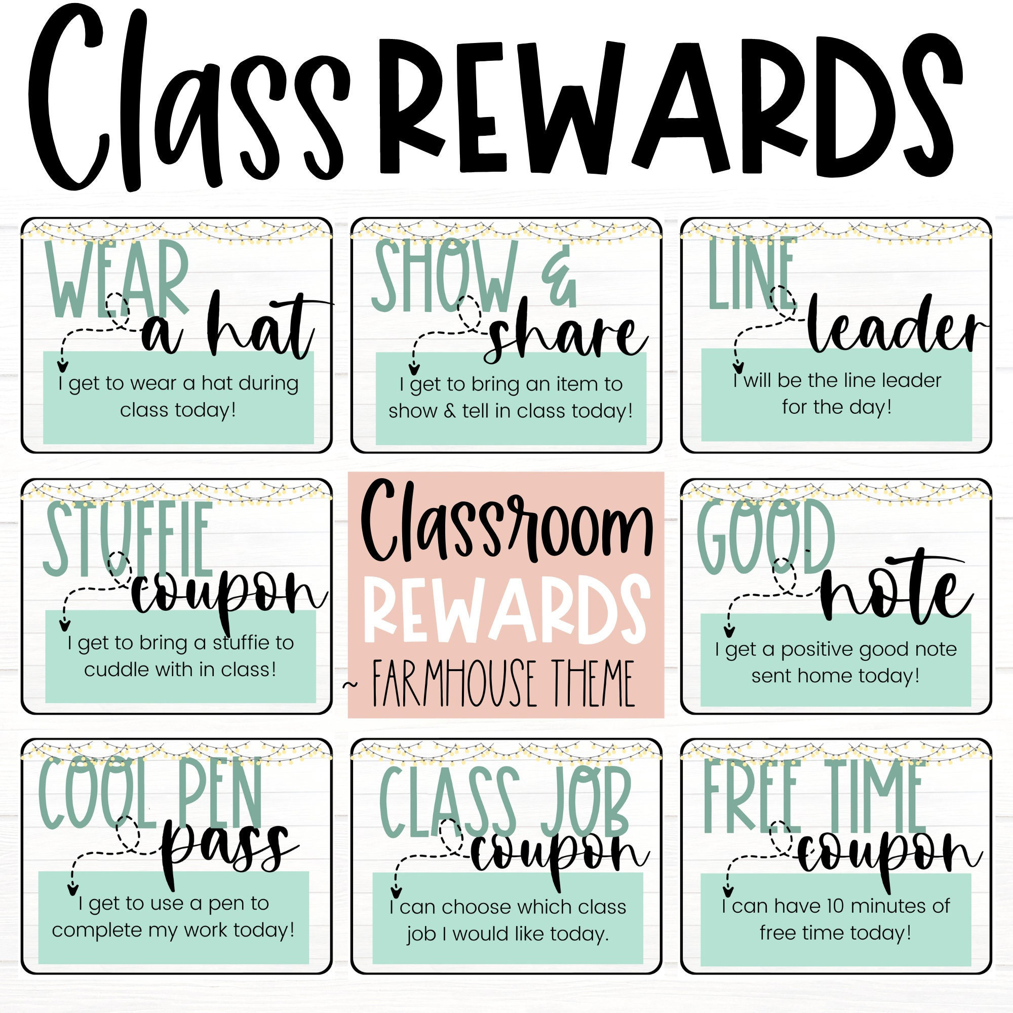 Classroom Management Classroom Reward Coupons Farmhouse Lights with Free Printable Coupons for School Supplies At Walmart