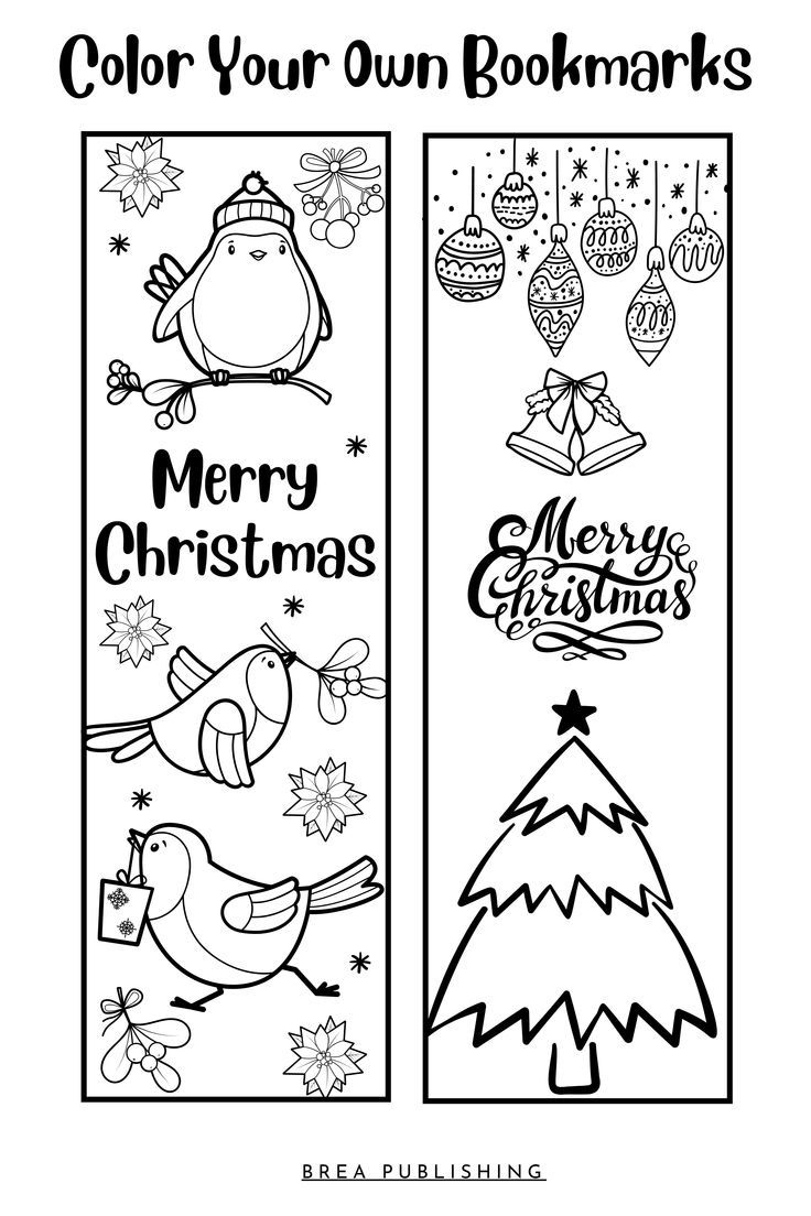 Colorful Christmas Bookmarks For Kids inside Free Printable Christmas Bookmarks To Color