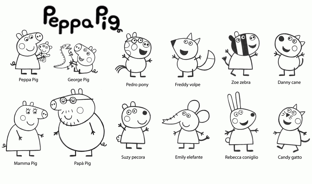 Coloring Page Peppa Pig - High Quality Coloring Pages | Dibujo De with regard to Peppa Pig Character Free Printable Images