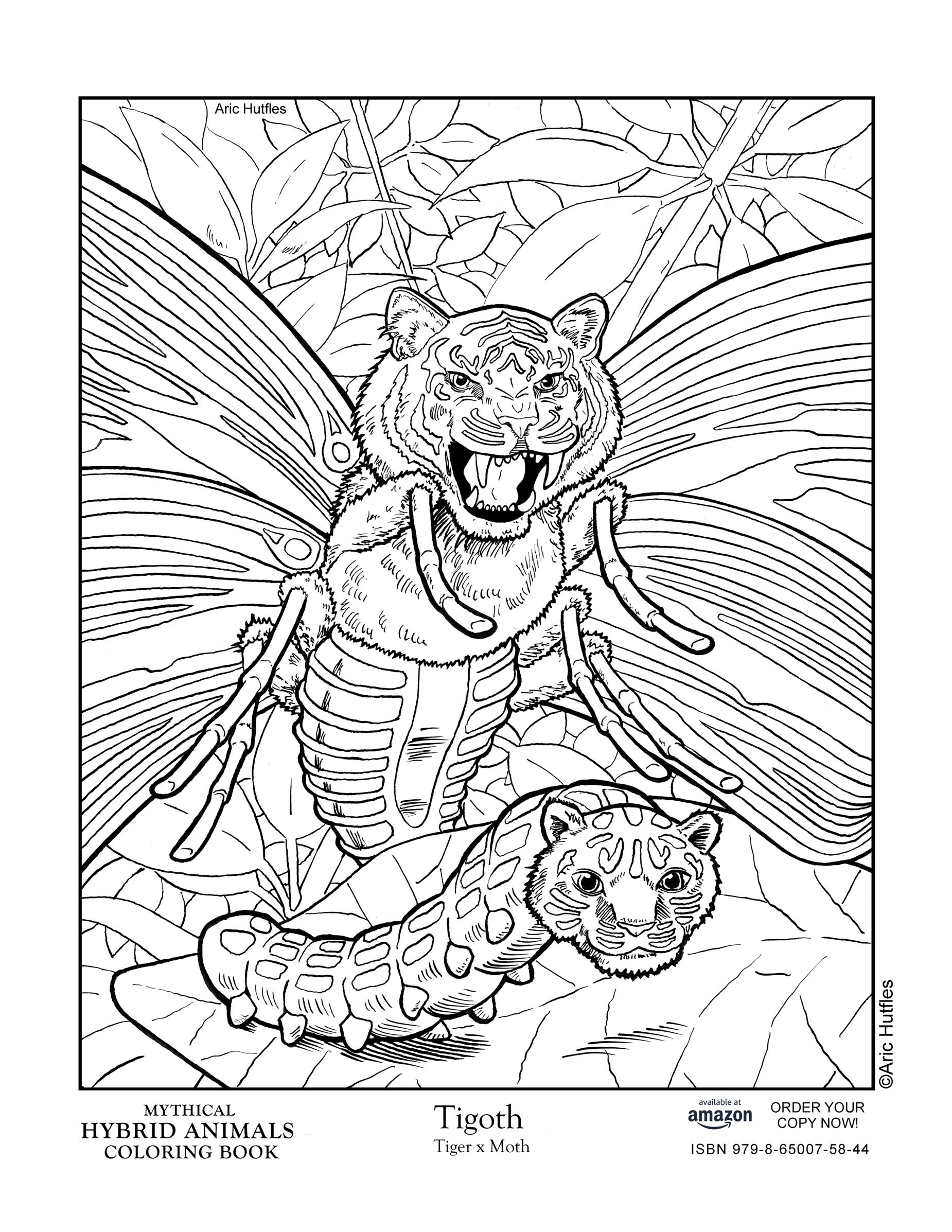 Coloring Pages – Mythical Hybrid Animals for Free Printable Realistic Animal Coloring Pages