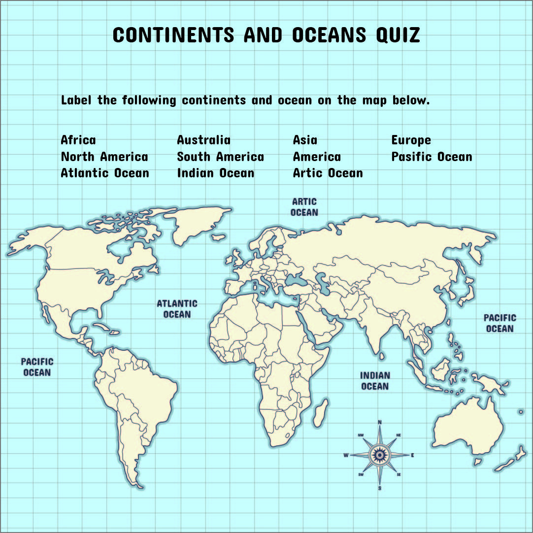 Continents And Oceans Map Printable | Printablee | Continents And for Free Printable Map of Continents and Oceans