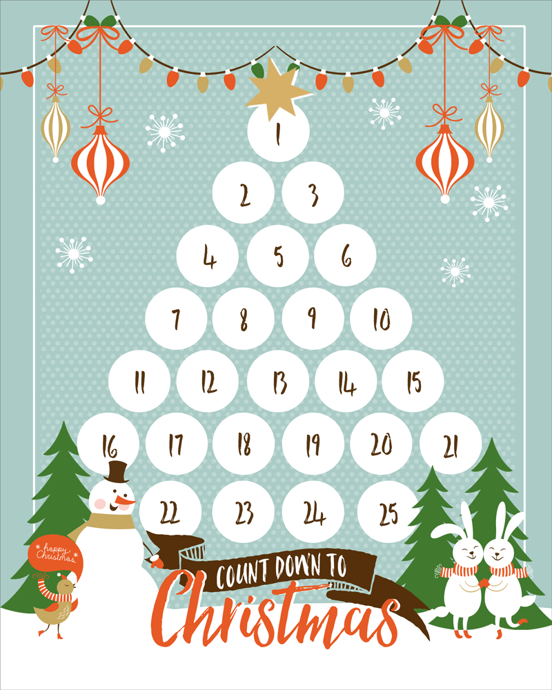 Countdown To Christmas Printable – Let'S Diy It All – With Kritsyn pertaining to Christmas Countdown Free Printable