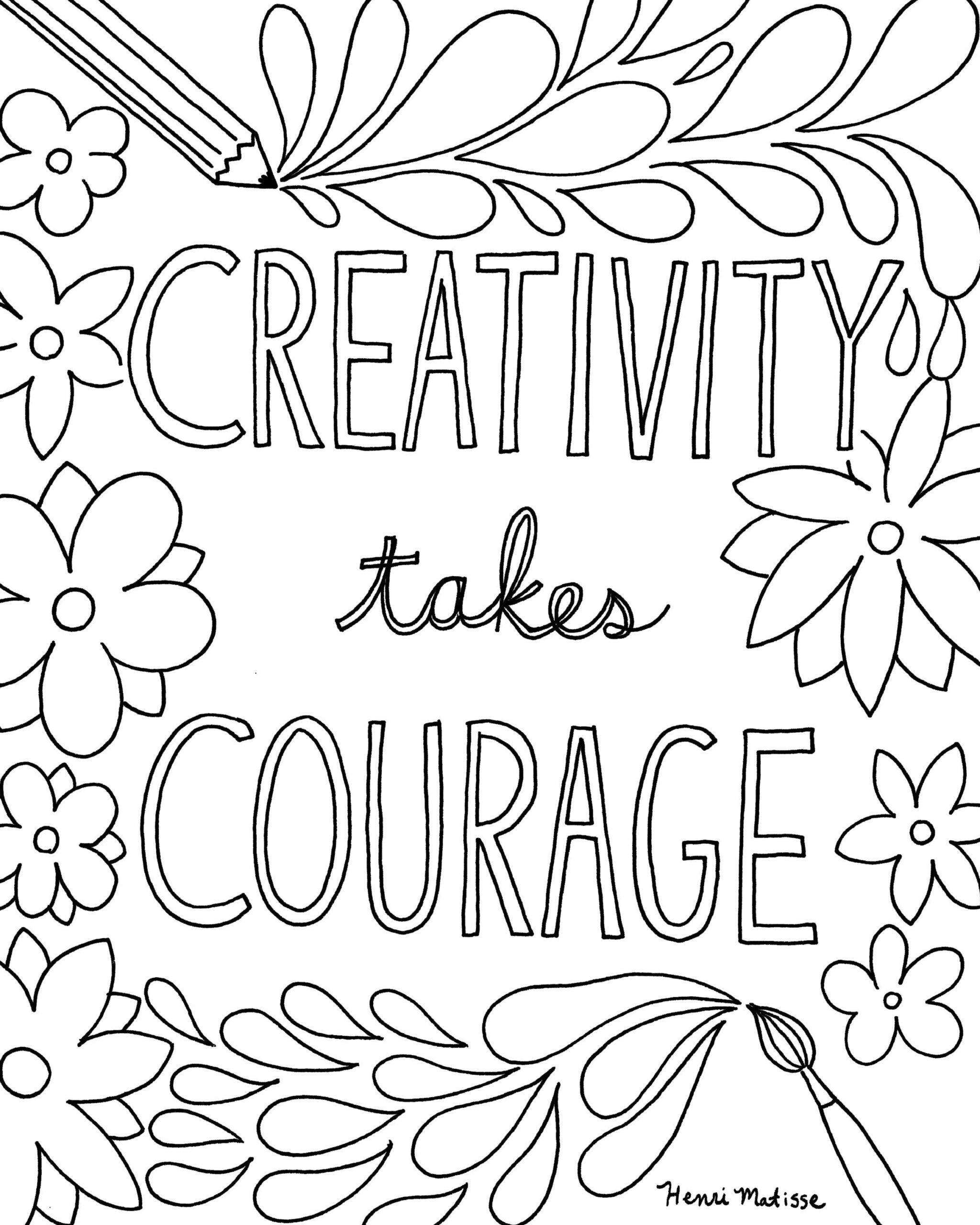 Craftsy | Express Your Creativity! | Quote Coloring Pages for Free Printable Quotes Coloring Pages