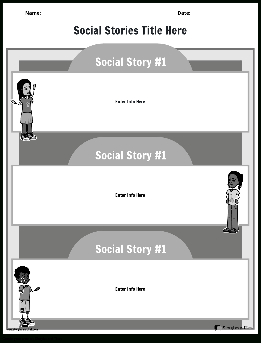 Create Custom Social Stories Templates | Free And Printable intended for Free Printable Social Stories Worksheets