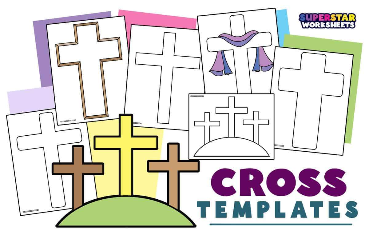 Cross Templates - Superstar Worksheets inside Free Printable Cross