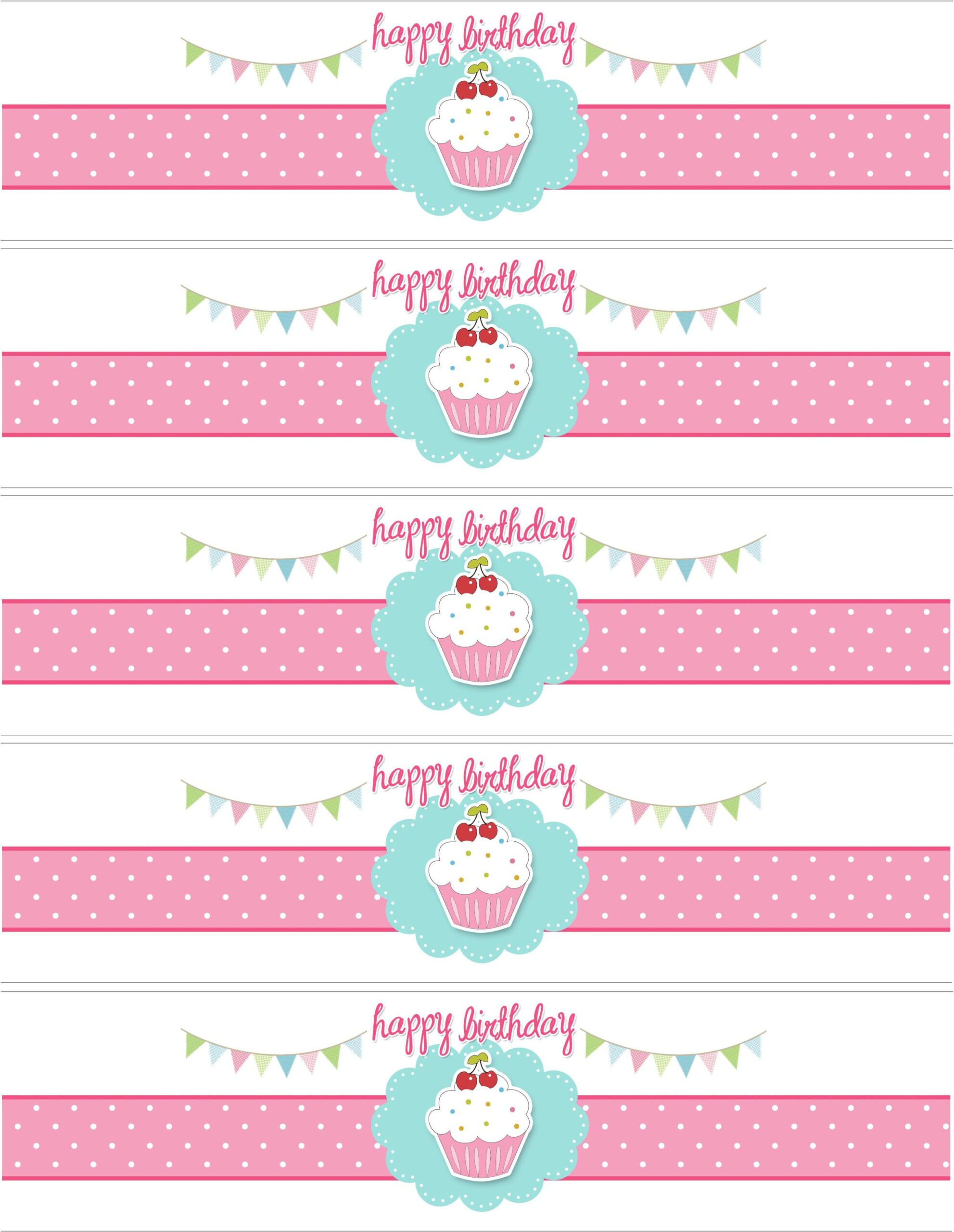 Cupcake Birthday Party With Free Printables | Birthday Labels pertaining to Free Printable Water Bottle Labels for Birthday