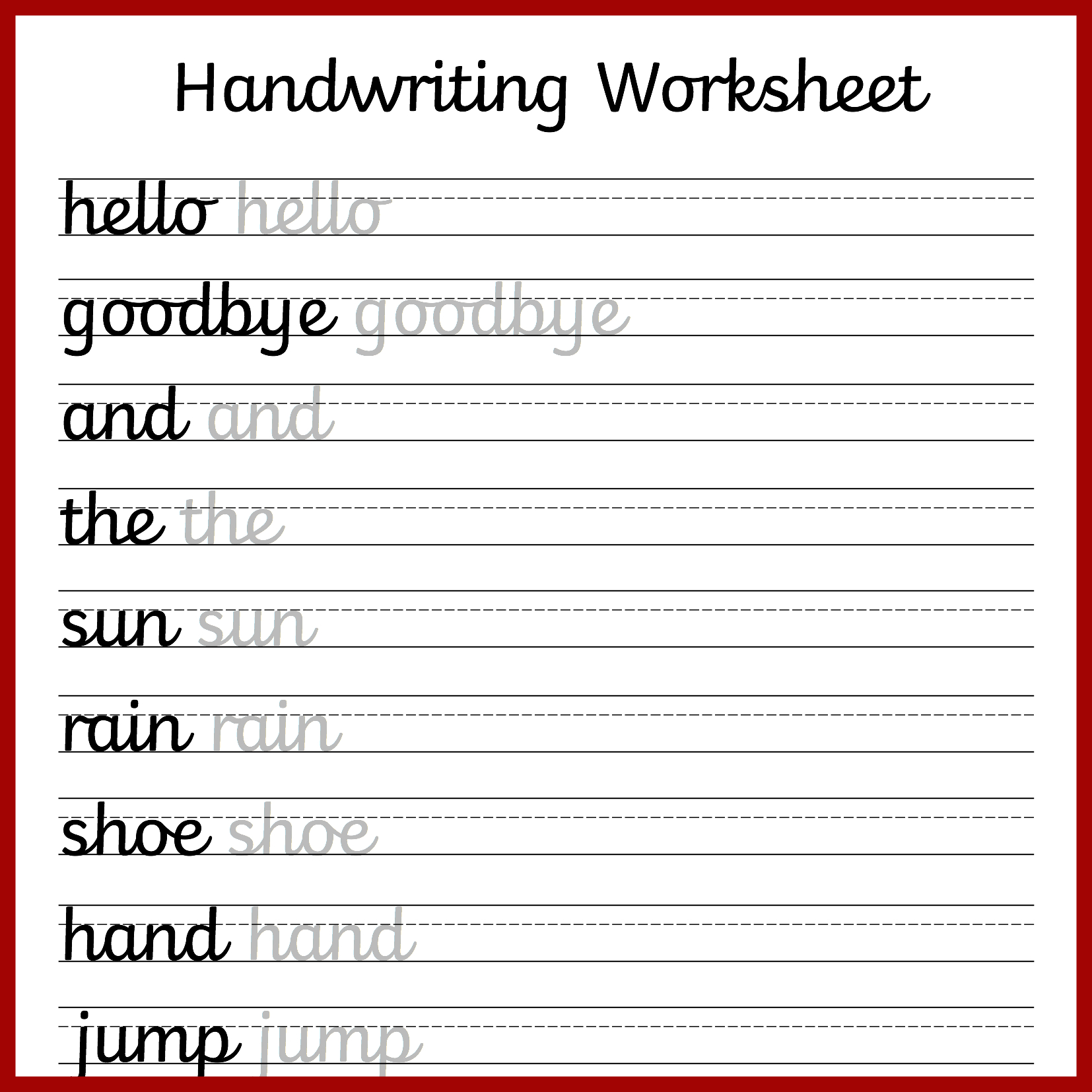 Cursive Handwriting Worksheets – Free Printable! | Mama Geek for Free Printable Cursive Practice